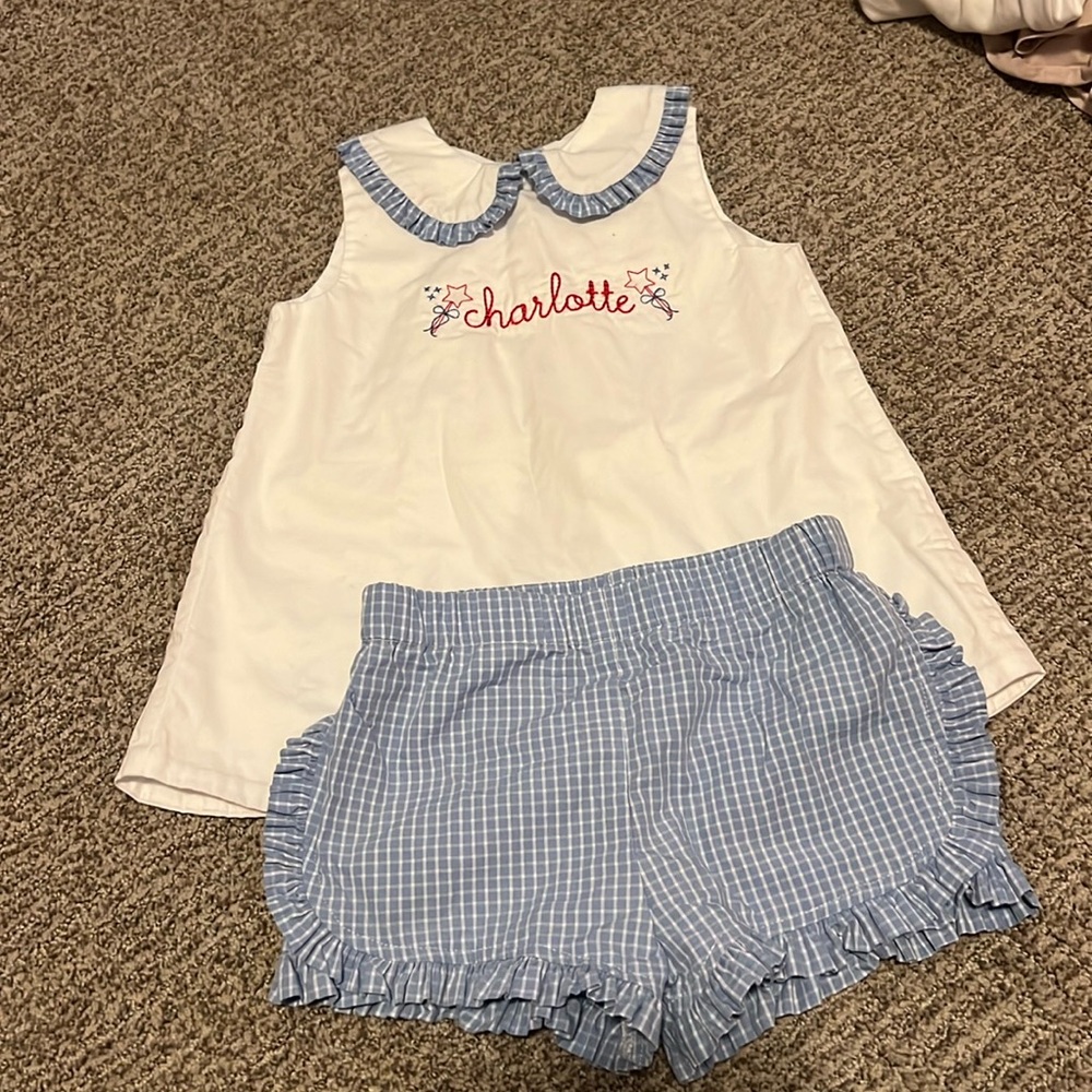Hannah Kate custom patriotic set - CHARLOTTE embroidered 🇺🇸